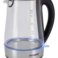 Чайник HYK-G8406 1,7л 2200Вт прозрачный (металл)