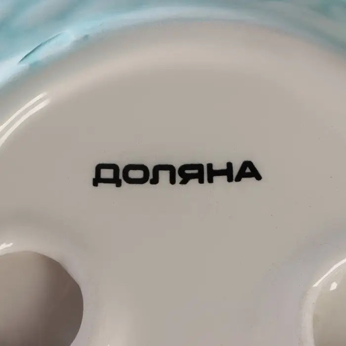 Конфетница Доляна &laquo;Зайка&raquo;, 19.5&times;16.5&times;12.5 см, доломит, голубая