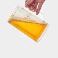 Пивная кружка, 380 мл, охлаждающая, пластик, прозрачная