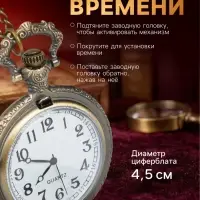 Карманные кварцевые часы &laquo;Паровоз&raquo;, на цепочке 80 см