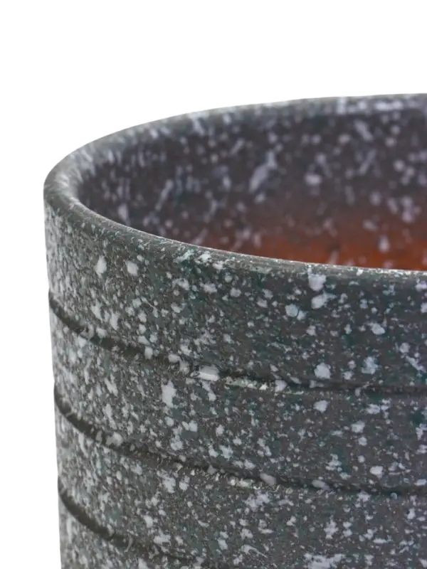 Горшок цветочный  с поддоном 0,8 л, серый керамика  Горшок цветочный  с поддоном 0,8 л, серый керамика "Пряности" (М)