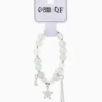 Браслет с подвесками &laquo;Сахарный. Ночное небо&raquo;, d=6 см, шар № 10/8, розовый, голубой в серебре