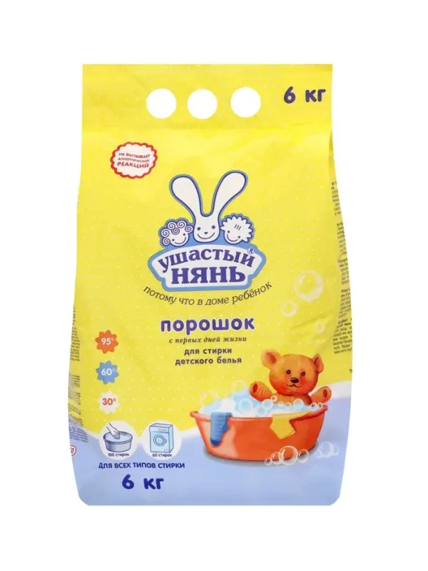 Стиральный порошок &laquo;Ушастый Нянь&raquo;, для детского белья, 6 кг