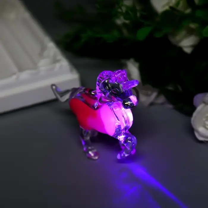 Фонарик брелок для ключей на кольце «Единорог», мигает, 6×2×6.5 см, МИКС Фонарик брелок для ключей на кольце «Единорог», мигает, 6×2×6.5 см, МИКС