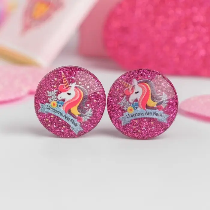 Серьги клипсы детские Выбражулька «Блестящие единорожки», МИКС Серьги клипсы детские Выбражулька «Блестящие единорожки», МИКС