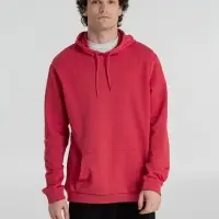 Толстовка с капюшоном унисекс Hoodie, красный меланж, размер XS