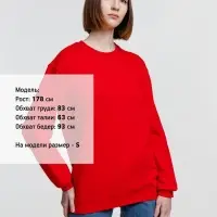 Свитшот унисекс Columbia, красный, размер XXL