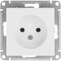 Розетка 1-м СП AtlasDesign 16А IP20 без заземл без з/ш бел SE ATN000141
