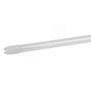 Лампа светодиодная LED 10 Вт 1000Лм 6500К трубка, стекло холодный G13, поворотный 170-265В LED T8-10W-865-G13-600mm Standart