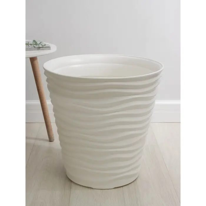 Кашпо для цветов &laquo;Дюна&raquo;, 50 л, d=45 см, h=45 см, пластиковое, белое