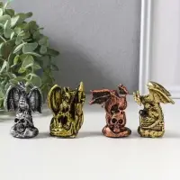Набор фигурок 4 шт. &laquo;Мрачный дракон&raquo;, полистоун, 3&times;4.7&times;6 см