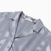 Пижама женская (рубашка, брюки) KAFTAN "Полоска", серо-голубой, р.52-54