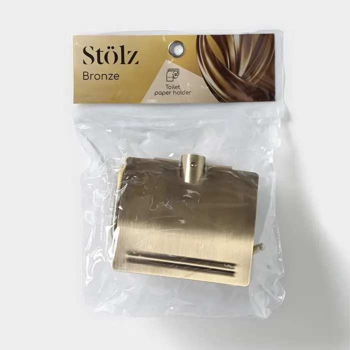 Держатель для туалетной бумаги St&ouml;lz basic Bronze, с крышкой, 13&times;16&times;5 см, бронзовый