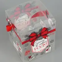 Коробка подарочная, складная из PVC &laquo;Счастья в Новом году&raquo;, 12&times;15&times;12 см