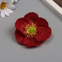 Бутон на ножке для декорирования «Рудбекия красная», 6.5×6.5 см