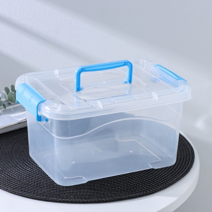 Контейнер для хранения пластиковый с крышкой «Дипломат», 25×17,5×13 см, цвет МИКС Контейнер для хранения пластиковый с крышкой «Дипломат», 25×17,5×13 см, цвет МИКС