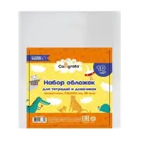 Набор обложек ПЭ 10 штук, 210&times;350 мм, 35 мкм, для тетрадей и дневников (в мягкой обложке)
