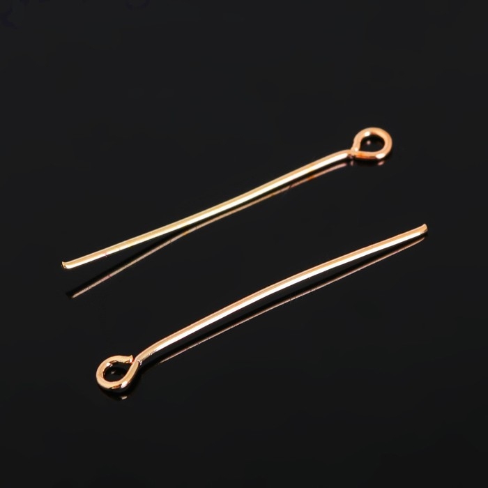 Штифт с петлёй СМ-1083, 3 см, (набор 100 гр), цвет золото