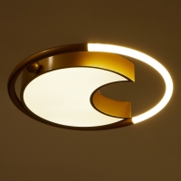 Люстра с ПДУ 2220/1 LED 110Вт диммер золото 48х48х7 см BayerLux