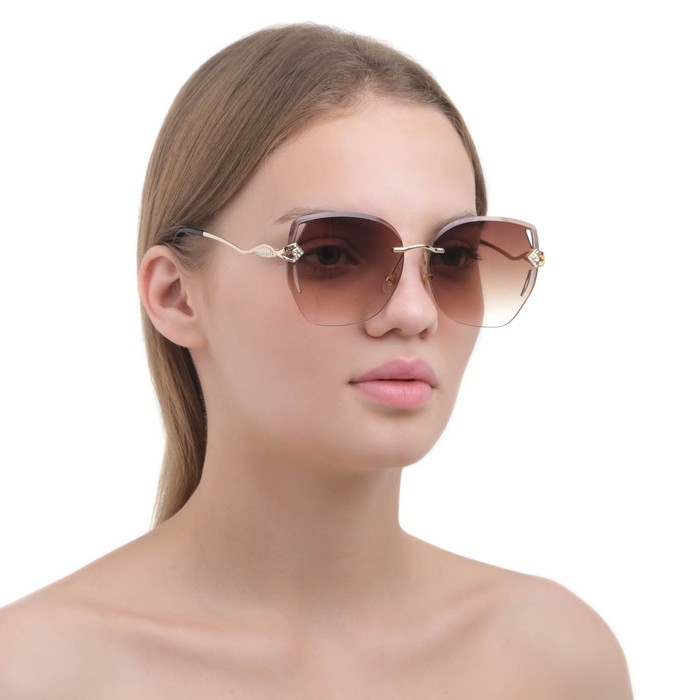 Очки солнцезащитные женские  Очки солнцезащитные женские "Ваден", uv 400, 14.5х3х5.5 см, линза 6х5.4 см