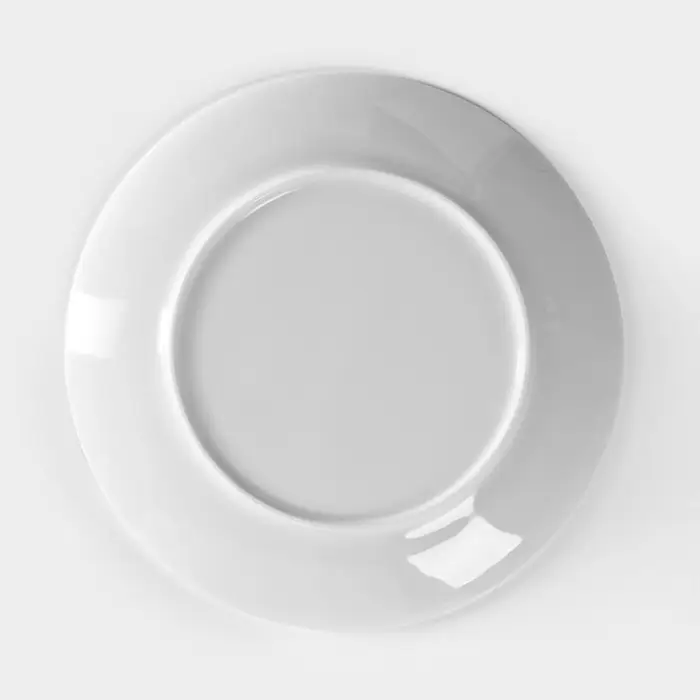 Тарелка Добрушский завод &laquo;Бельё&raquo;, d=24 см, фарфор, белая