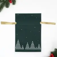 Мешок подарочный новогодний &laquo;Волшебный лес&raquo; зелёный, 20&times;30 см