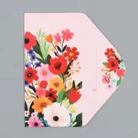 Конверт для денег &laquo;Цветы яркие&raquo;, 16,5 х 8 см