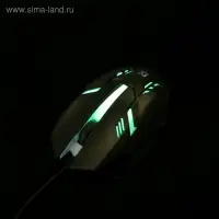 Мышь Defender Cyber MB-560L, игровая, проводная, оптическая, подсветка, 3 кнопки, 1600 dpi, черная