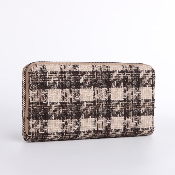 Кошелёк женский на молнии, цвет коричневый Кошелёк женский на молнии, цвет коричневый