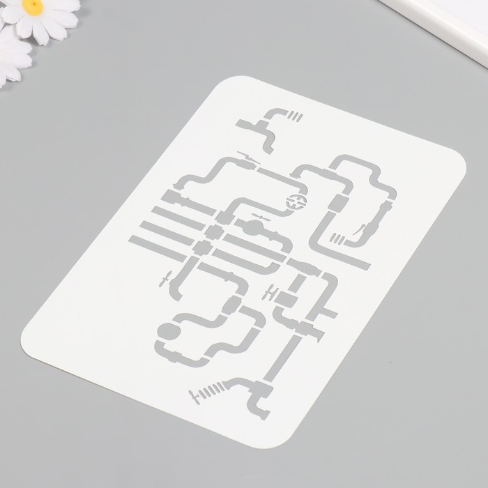 Трафарет пластиковый Трафарет пластиковый "Трубопровод", 16х24 см