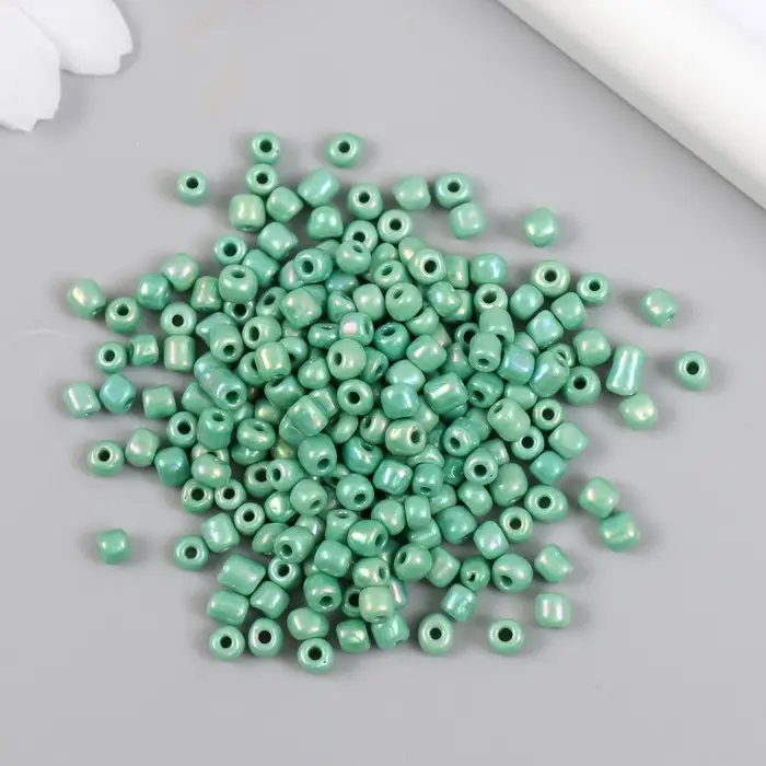 Бисер стекло 6/0  Бисер стекло 6/0 "Хамелеон. Мята" эффект керамики 30 гр