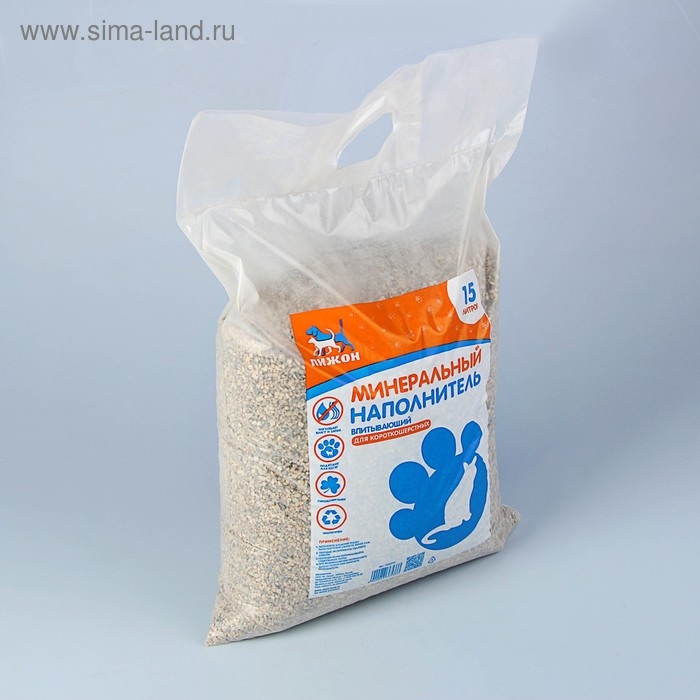 Наполнитель минеральный впитывающий Наполнитель минеральный впитывающий "Пижон" для короткошерстных кошек, 15 л