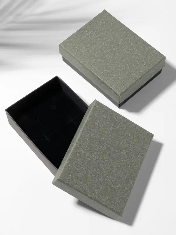 Коробочка подарочная под набор «Лофт», 7×9 см, серая, вставка чёрная Коробочка подарочная под набор «Лофт», 7×9 см, серая, вставка чёрная