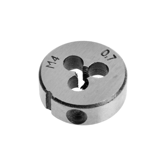 Плашка метрическая ТУНДРА, М4 х 0.7 мм Плашка метрическая ТУНДРА, М4 х 0.7 мм