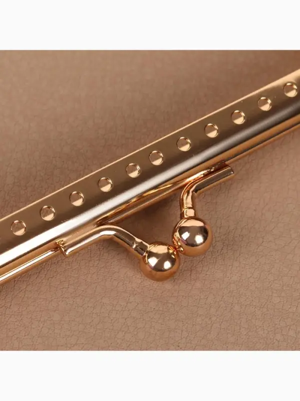 Фермуар пришивной &laquo;Прямоугольник&raquo;, 10 см, цвет золотистый