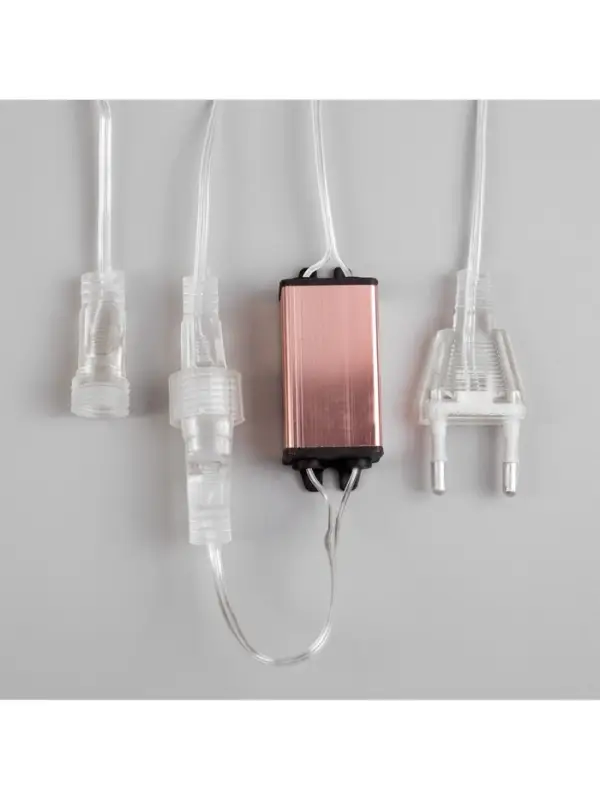 Гирлянда &laquo;Сосульки&raquo; 2.5&times;0.5 м, IP65, прозрачная нить, 288 LED, свечение синее с эффектом стекания, 12 В