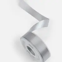 Лента атласная TEIRA, двухсторонняя, 25 мм, 25&plusmn;1 м, цвет серебряный №837