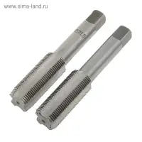 Метчики метрические ручные ТУНДРА, М20&times;1.5 мм, комплект из 2 шт.