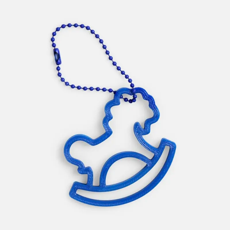 Подвеска &laquo;Лошадка-качалка&raquo;, 3D-печать, синяя