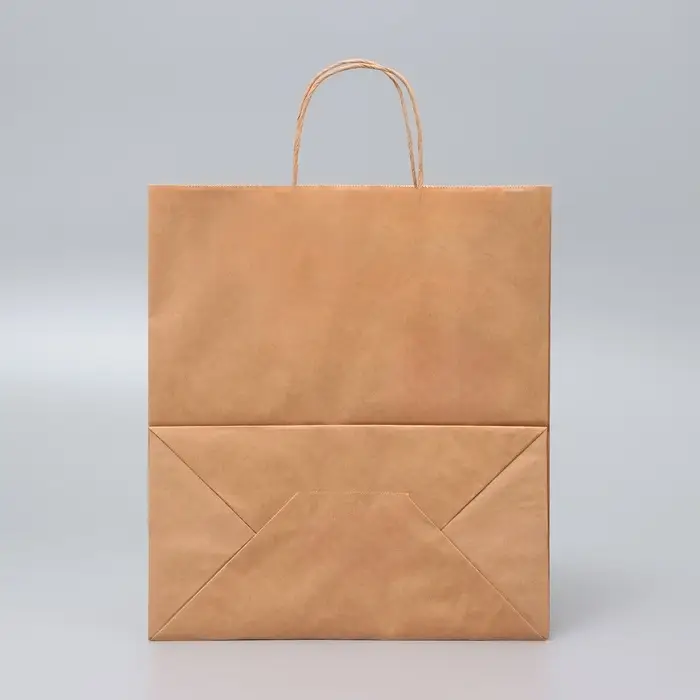 Пакет крафт без печати, крученая ручка, 28×15×32 см Пакет крафт без печати, крученая ручка, 28×15×32 см
