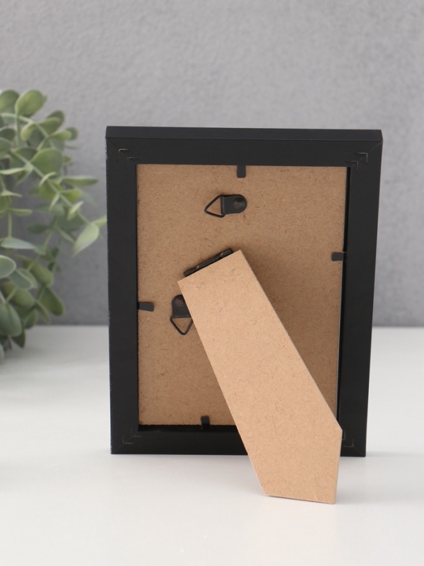 Фоторамка МДФ Фоторамка МДФ "Anna" 10х15 см,с паспарту (7х10 см), чёрный (пластиковый экран)