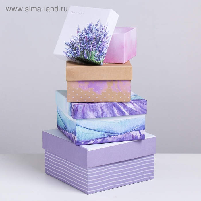 Набор коробок 10 в 1, упаковка подарочная, «Прованс», 10.2 х 10.2 х 6–28.2 х 28.2 х 15 см