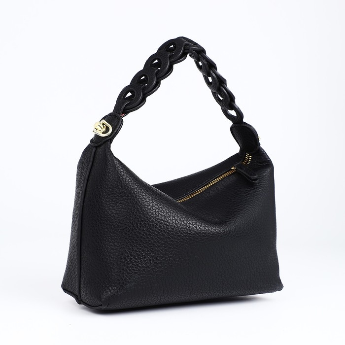 Сумка-багет на молнии, цвет чёрный Сумка-багет на молнии, цвет чёрный