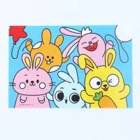 Витражная мини-картина «Кролики друзья» Витражная мини-картина «Кролики друзья»