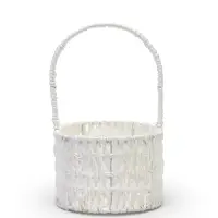 Набор корзин 3 шт пластик 25х17х11 22х14х9 19х10х7 см ручка h=10 см белый овал