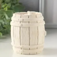 Шкатулка с крышкой, для украшений &laquo;Бочка&raquo;, 8&times;6 см, гипс