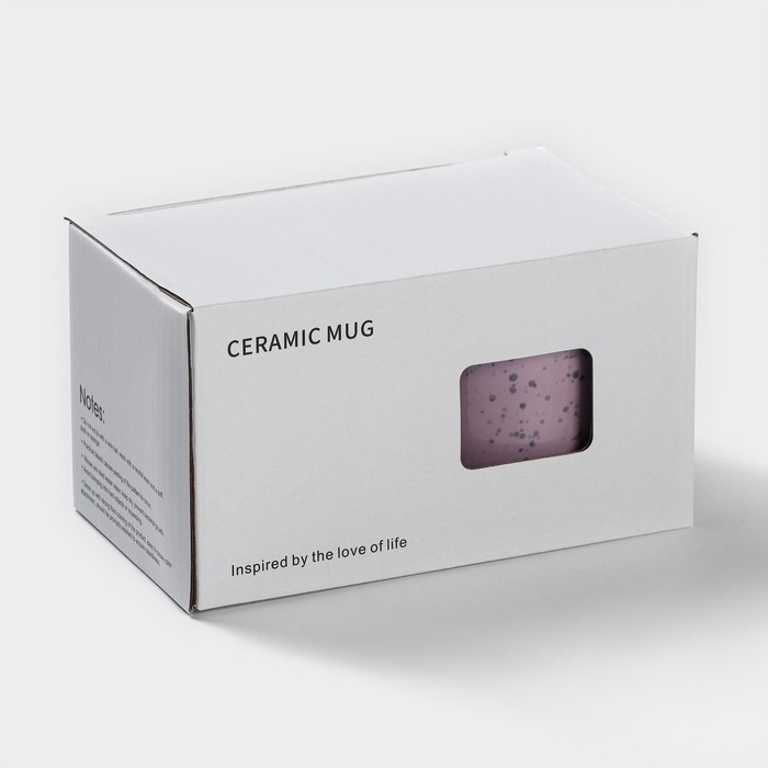 Кружка керамическая «Бублик», 300 мл, цвет сиреневый Кружка керамическая «Бублик», 300 мл, цвет сиреневый