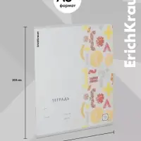 Тетрадь 12 листов в клетку ErichKrause Metrica, 60 г/м&sup2;, обложка мелованный картон, МИКС