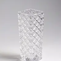 Ваза настольная стекло "Геометрия" диагональ, 15,5х5,5 см, прозрачный