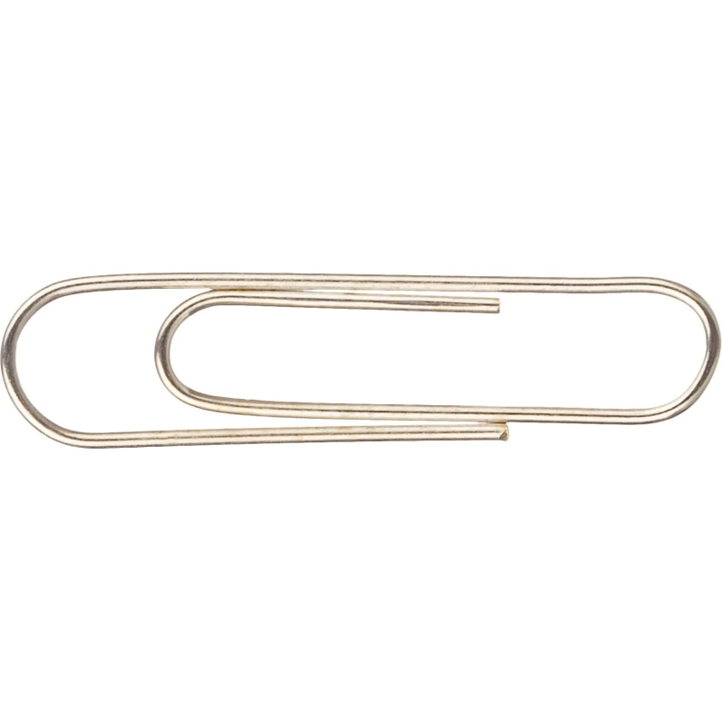 Скрепки Deli никелированные, 33 мм, негофрированные,100 шт/уп